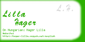 lilla hager business card